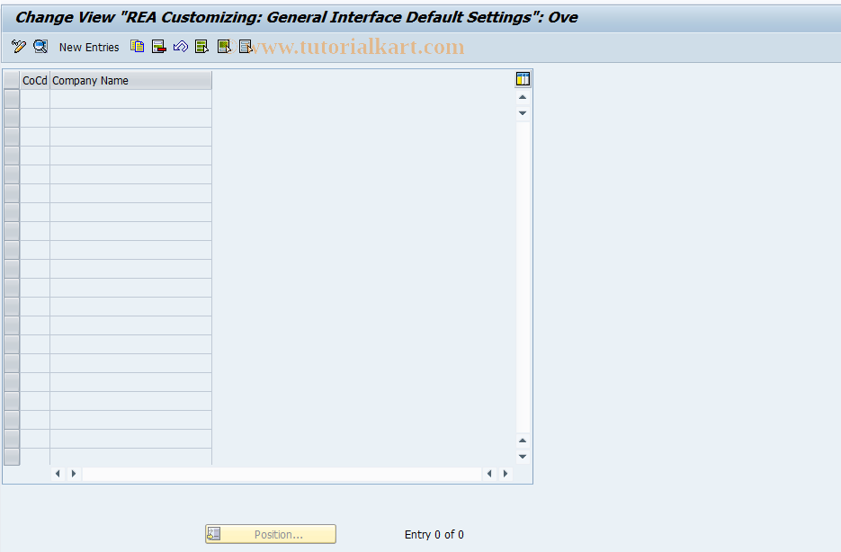 SAP TCode J7LRRE711000132 - IMG Activity: J_7L_REA_ALLG_SCHNIT