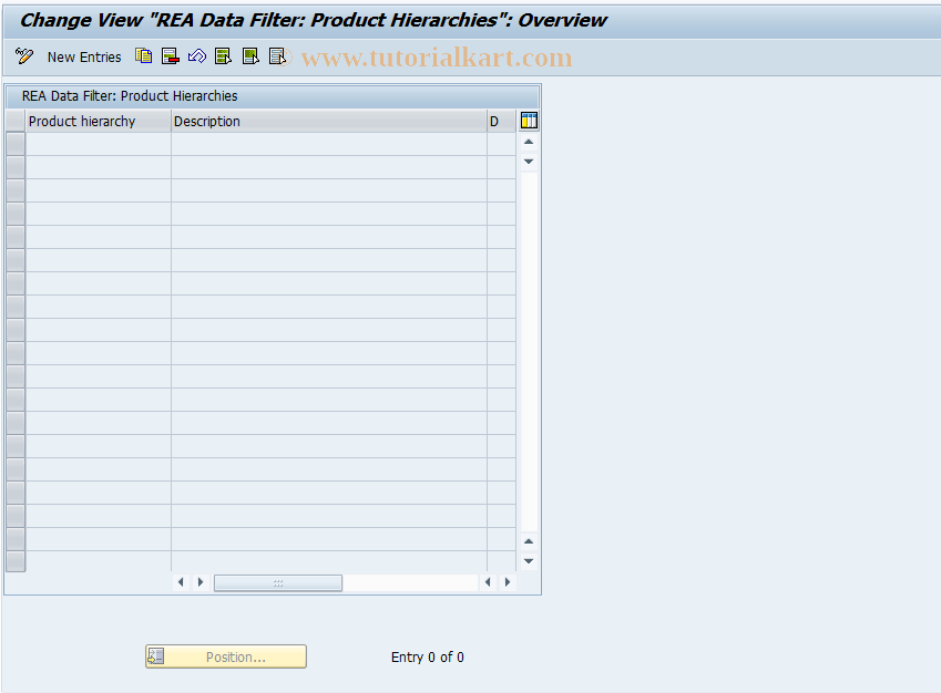 SAP TCode J7LRRE711000146 - IMG Activity: J_7L_REA_PRODHIER