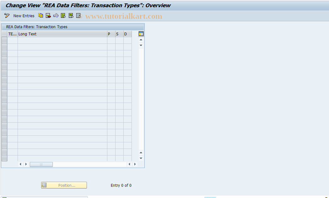 SAP TCode J7LRRE711000147 - IMG Activity: J_7L_REA_VORGART