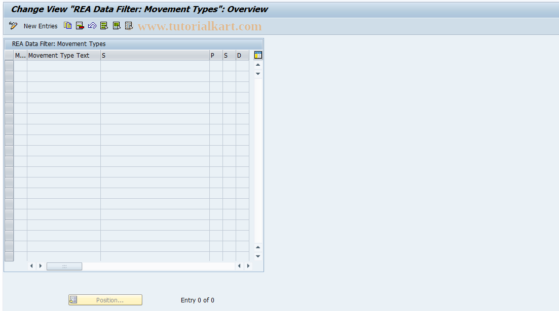 SAP TCode J7LRRE711000148 - IMG Activity: J_7L_REA_BEWEGARTEN