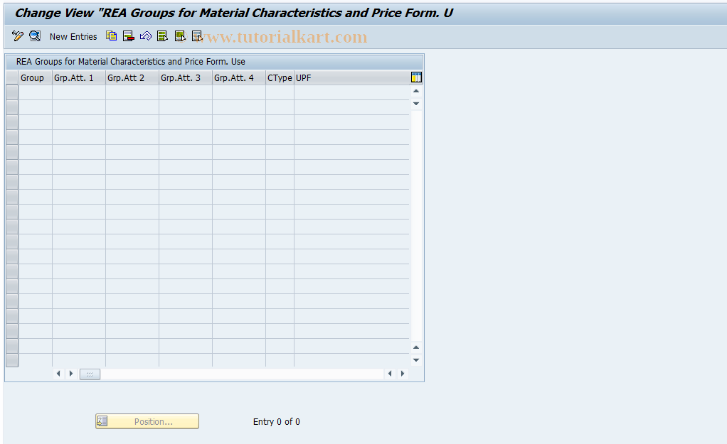 SAP TCode J7LRRE711000151 - Groups for Material Characteristic