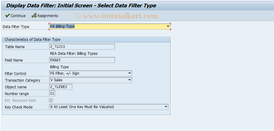 SAP TCode J7LRRE711000154 - Display Data Filters