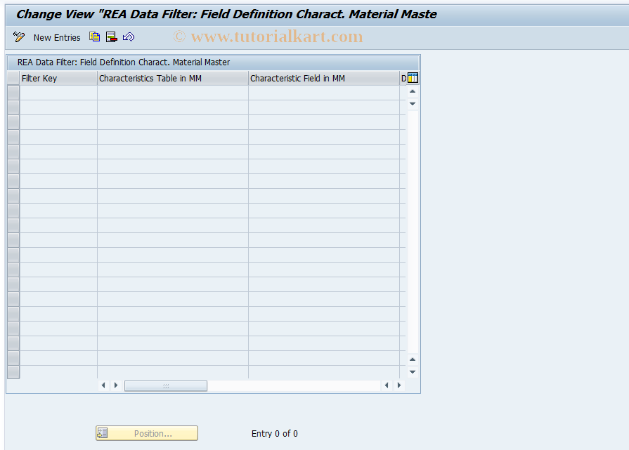 SAP TCode J7LRRE711000155 - Data Filters Field Definition
