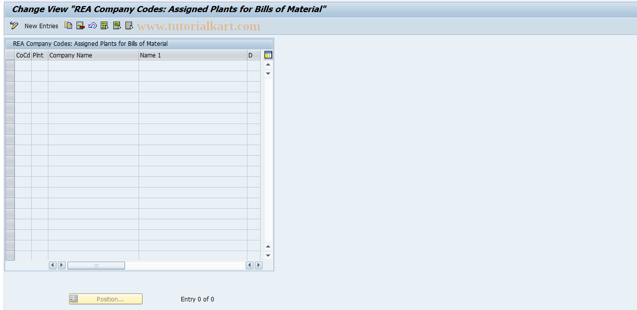 SAP TCode J7LRRE711000156 - Plants Assigned to CoCd for BOM