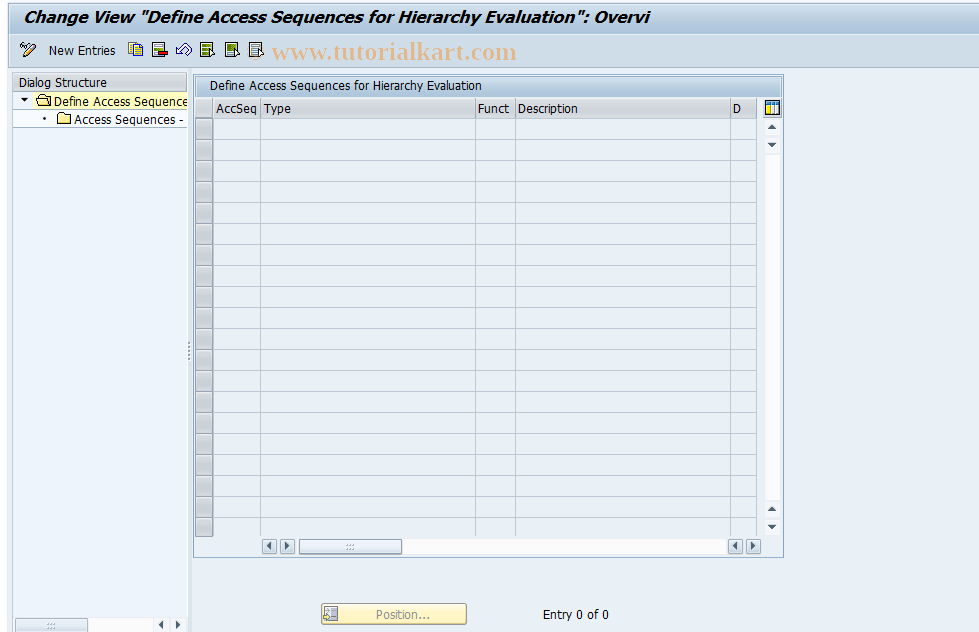 SAP TCode J7LRRE711000158 - Data Filters Access Seq. Hierarchy