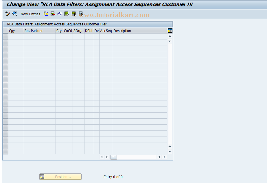 SAP TCode J7LRRE711000161 - Data Filters Access Sequence Asgmt