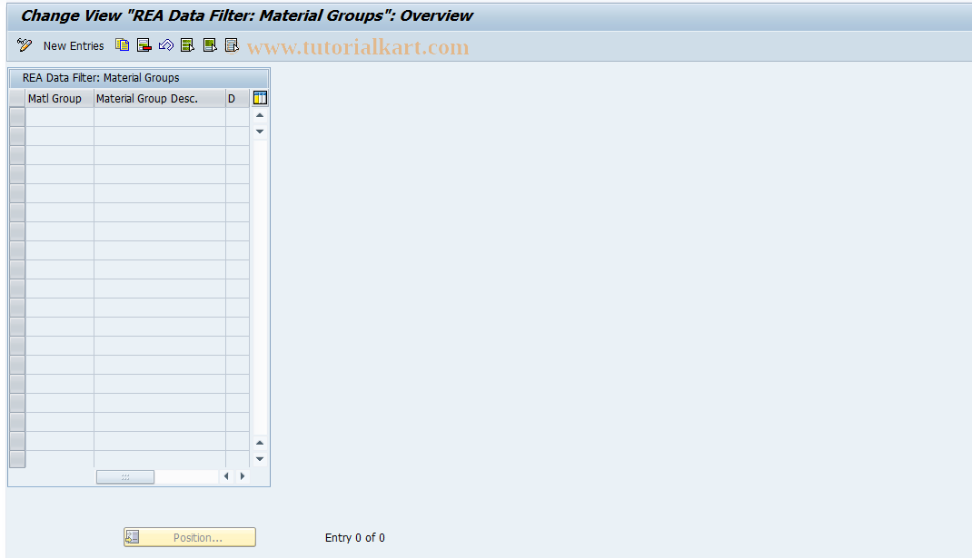 SAP TCode J7LRREN11000161 - IMG Activity: J_7L_REA_WARENGRUP