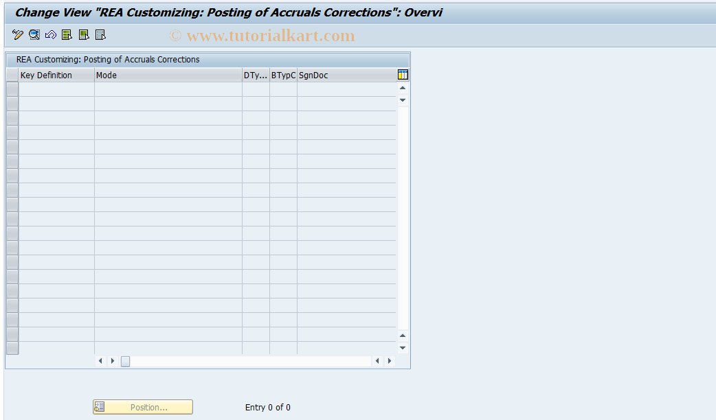 SAP TCode J7LRREN11000164 - IMG Activity: Accruals Correction