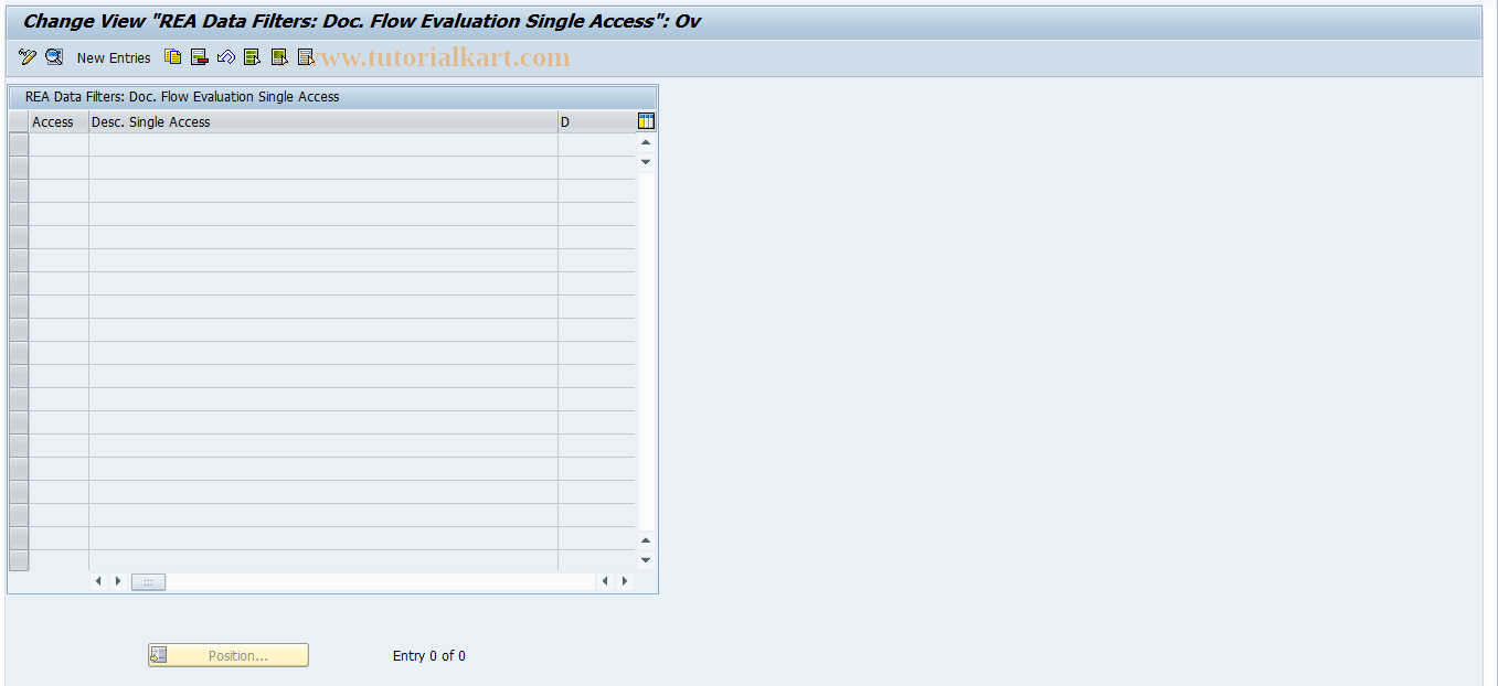SAP TCode J7LRREN11000170 - IMG Activity: Single Access Document Flow