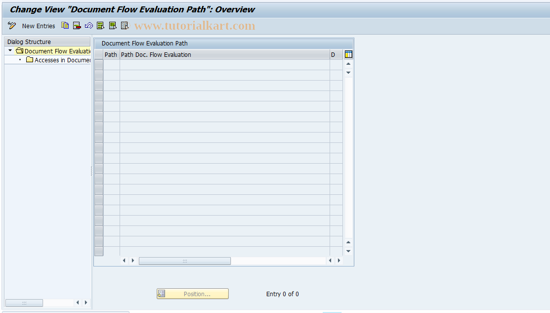 SAP TCode J7LRREN11000171 - IMG Activity: Document Flow Path