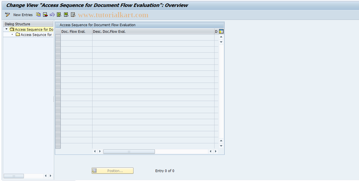 SAP TCode J7LRREN11000172 - IMG Activity: Document Flow Access Seq.