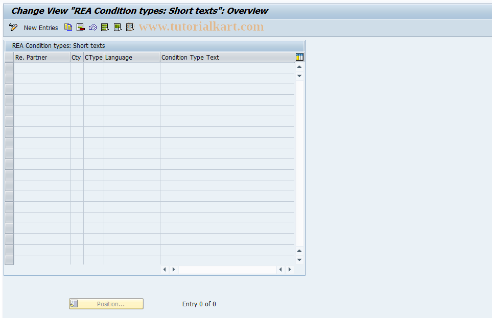 SAP TCode J7LRREN11000176 - IMG Activity: J_7L_REA_TEXT_KOND