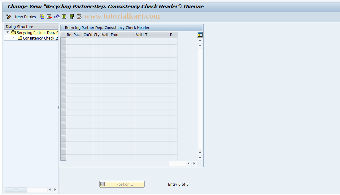 SAP TCode J7LRREN11000177 - IMG Activity: Consistency Check