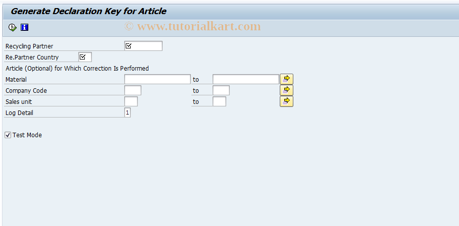 SAP TCode J7LUTILITY15 - J_7L_CREATE_DEC_KEY