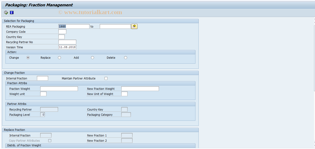 SAP TCode J7LUTILITY18 - J_7L_PACK_MATTYPE_DATA