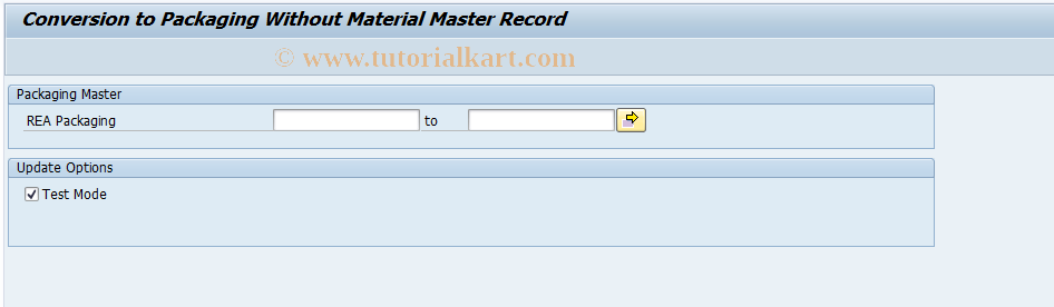 SAP TCode J7LUTILITY28 - Conversion to Packaging Without MM