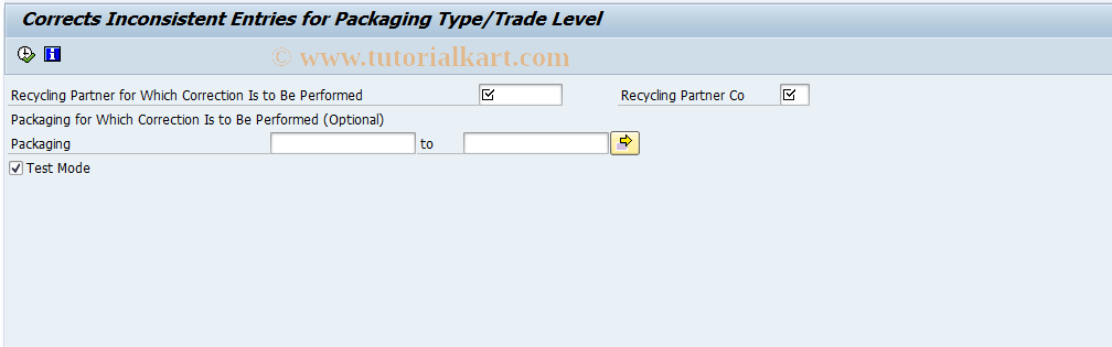 SAP TCode J7LUTILITY7 - J_7L_CORRECT_V03_VPART_HDLST