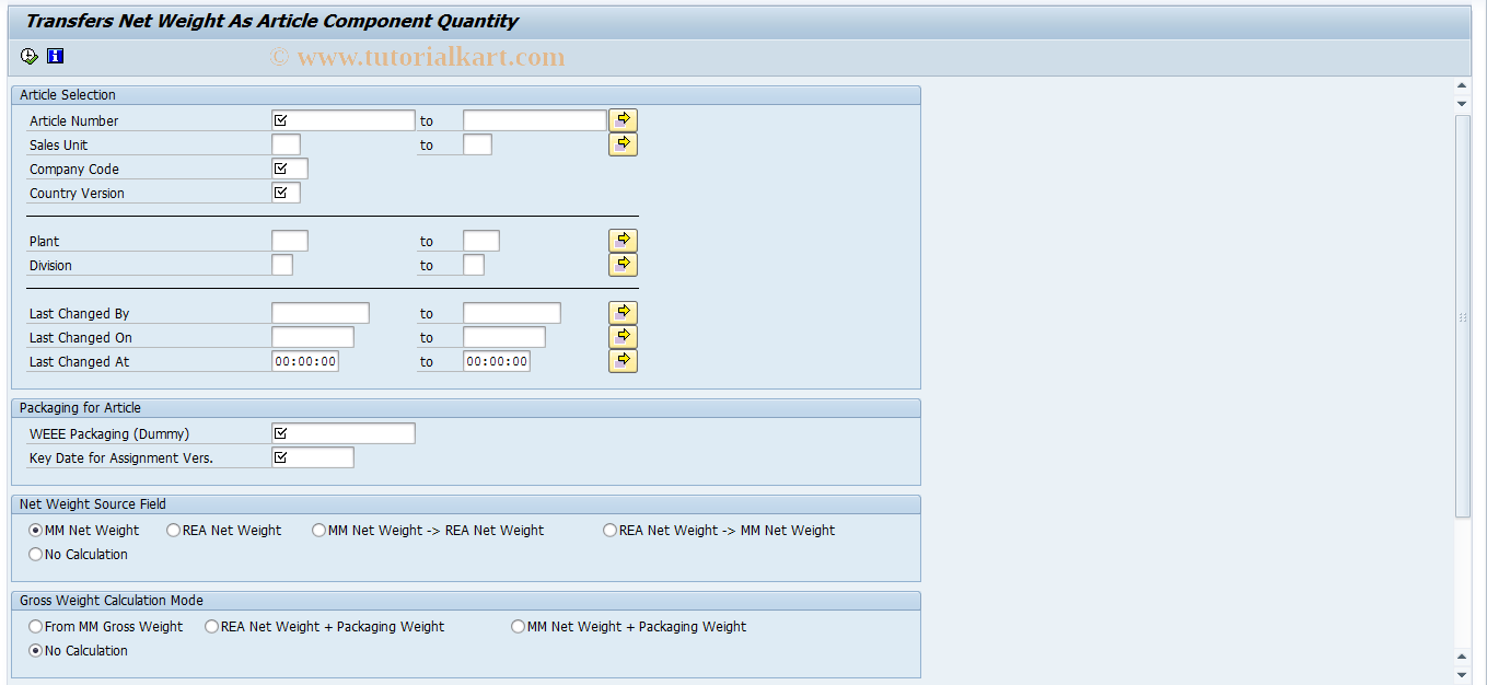 SAP TCode J7LUTILITY8 - J_7L_EAR_NETGEW_TRANSFER