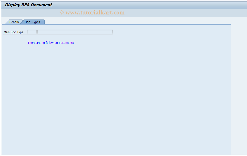 SAP TCode J7LV13 - Display REA Document