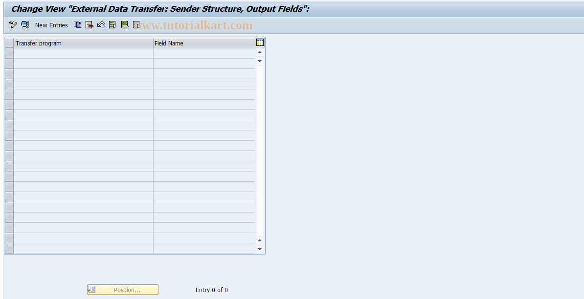 SAP TCode JB88 - Maintain Output Fields