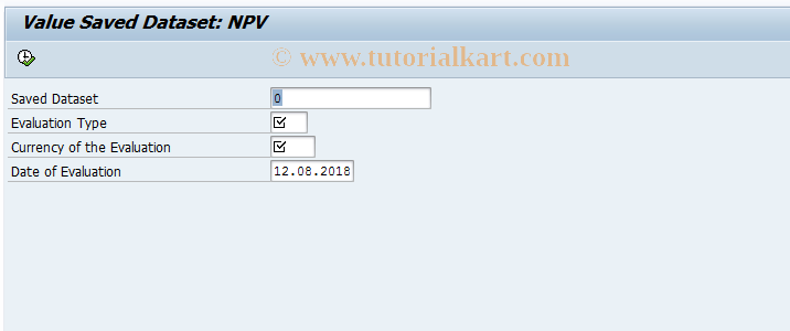 SAP TCode JBAI - Load saved Dataset