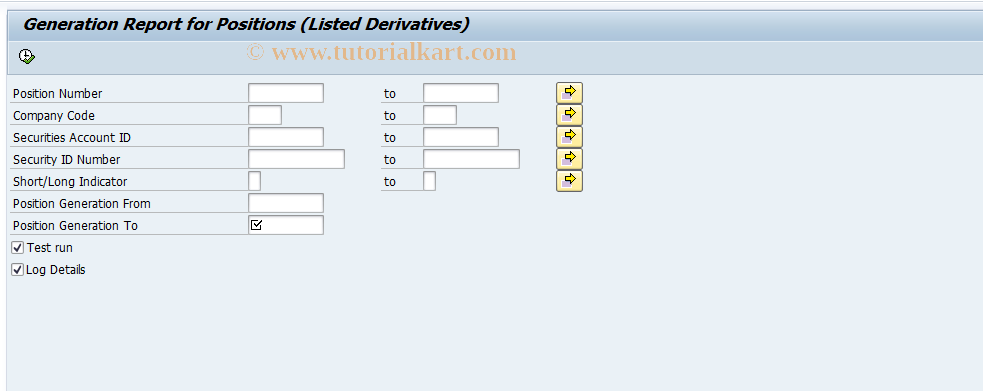 SAP TCode JBBB - Position Determ.-Stock Ex.Der.