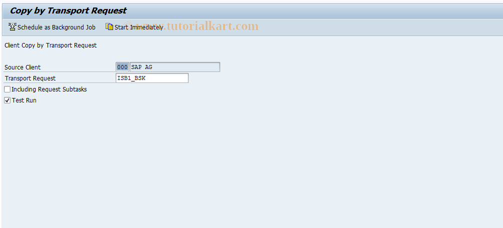 SAP TCode JBC1 - Sample Customizing - Basis Data