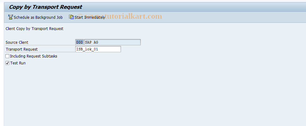 SAP TCode JBCD - Delta Customizing - Loans