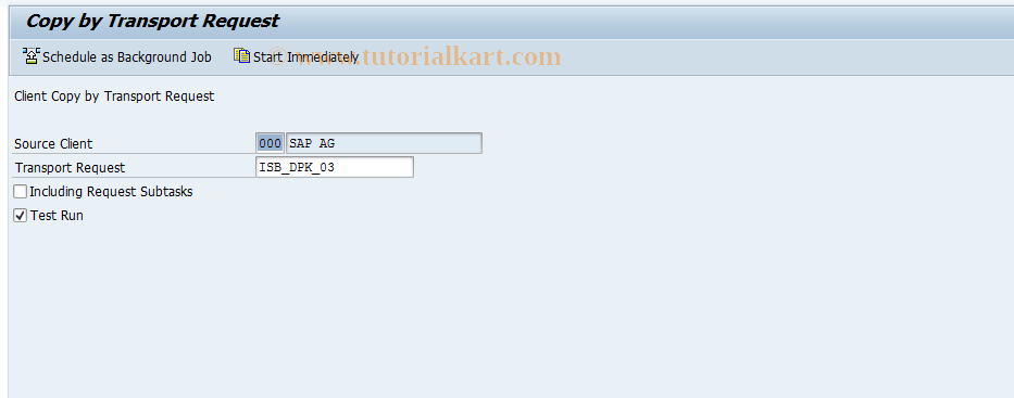 SAP TCode JBCK - Delta Customizing: ABC 4.02