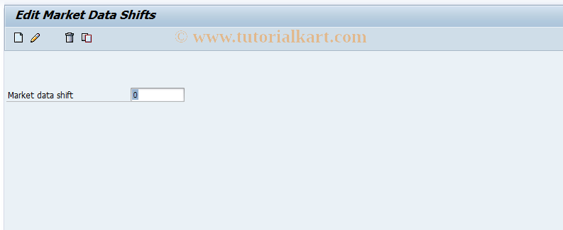 SAP TCode JBR0 - Maintain Market Data Shifts