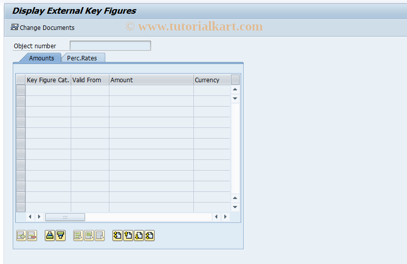SAP TCode JBR10S - RM: Display External Key Figures