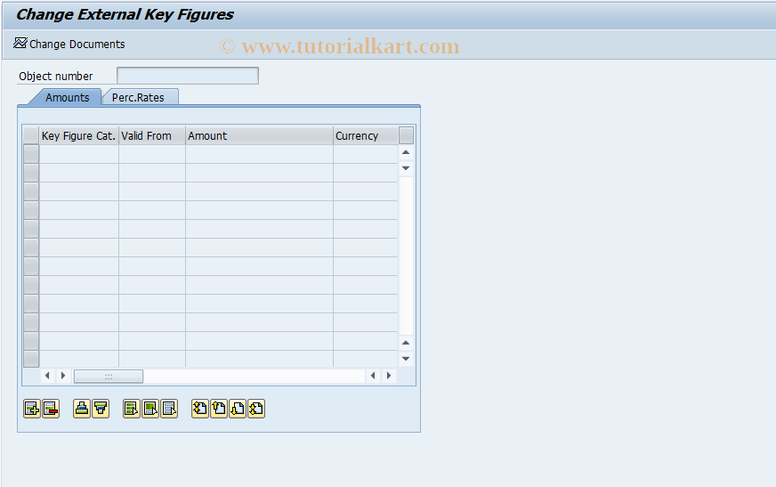 SAP TCode JBR10U - RM: Maintain External Key Figures