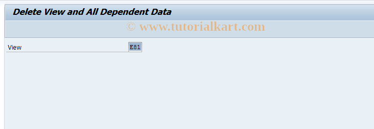 SAP TCode JBR6 - Delete View