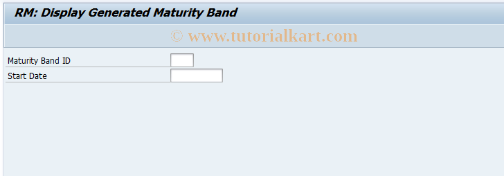 SAP TCode JBR7 - Display Maturity Band