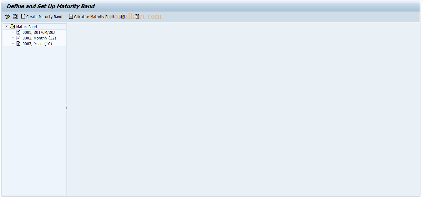 SAP TCode JBRLZB - Maintain Maturity Band