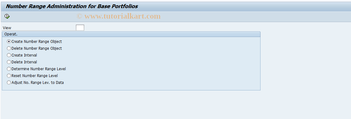 SAP TCode JBRNR - Number Range Administration