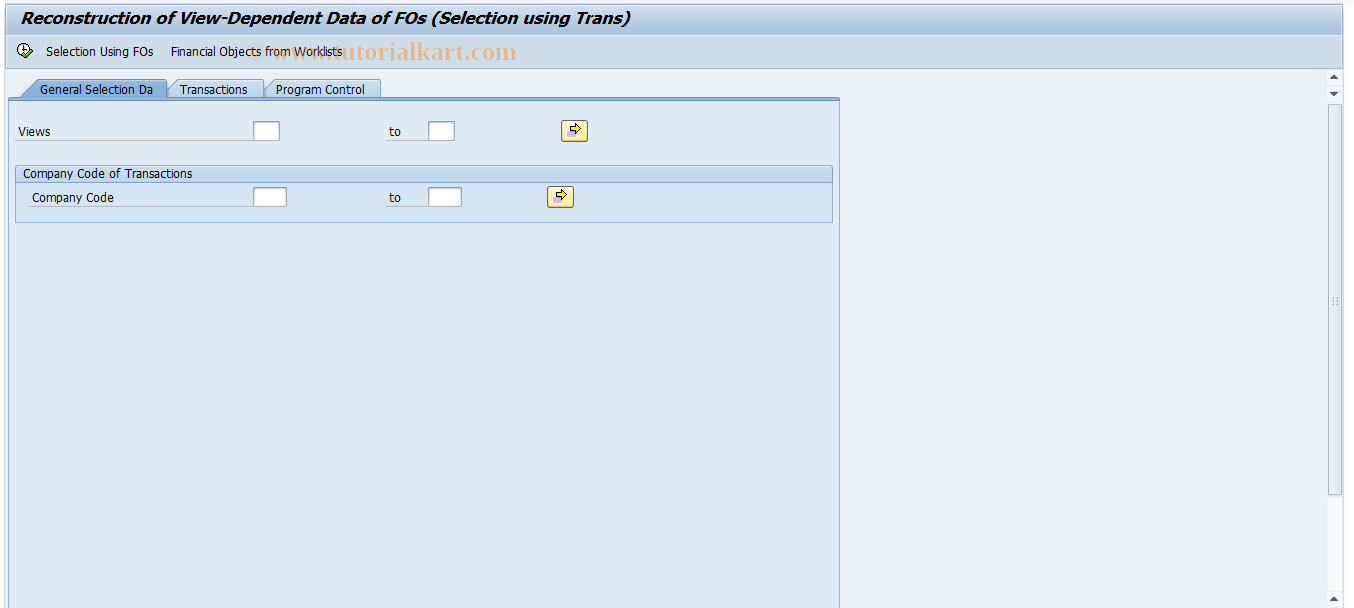 SAP TCode JBRN_VT_OLD - Restructuring per View