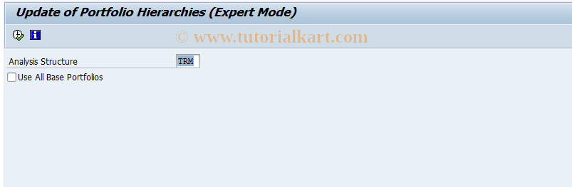 SAP TCode JBRP0 - Update Portfolio Hierarchy (Experts)