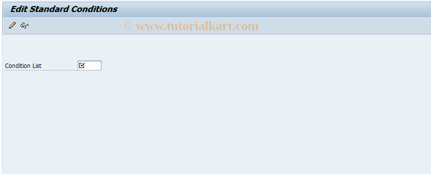 SAP TCode JBSTCOND - Maintain Standard Conditions