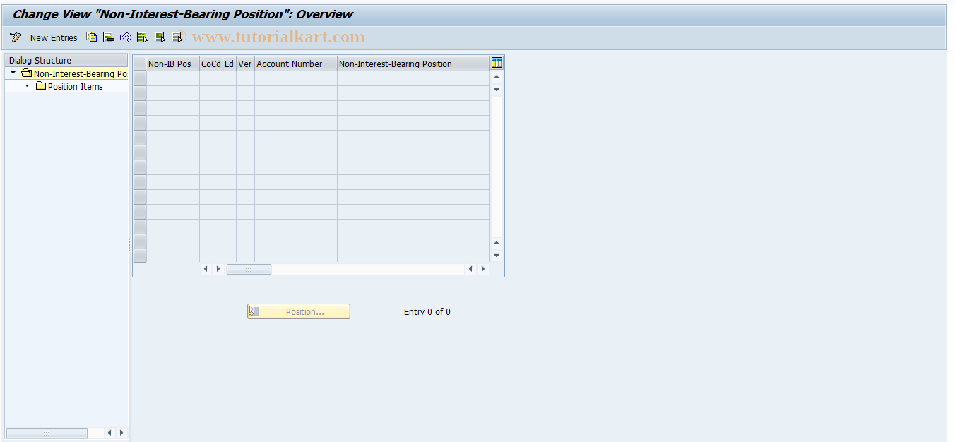 SAP TCode JBUB - Non-Int. Bearing Positions: Maintain