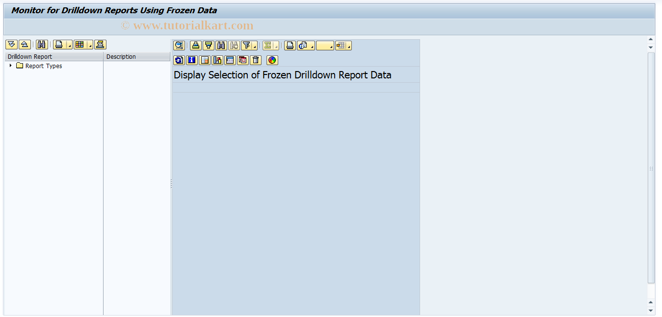 SAP TCode JBW0_MONITOR - Display Selection of Frozen Data