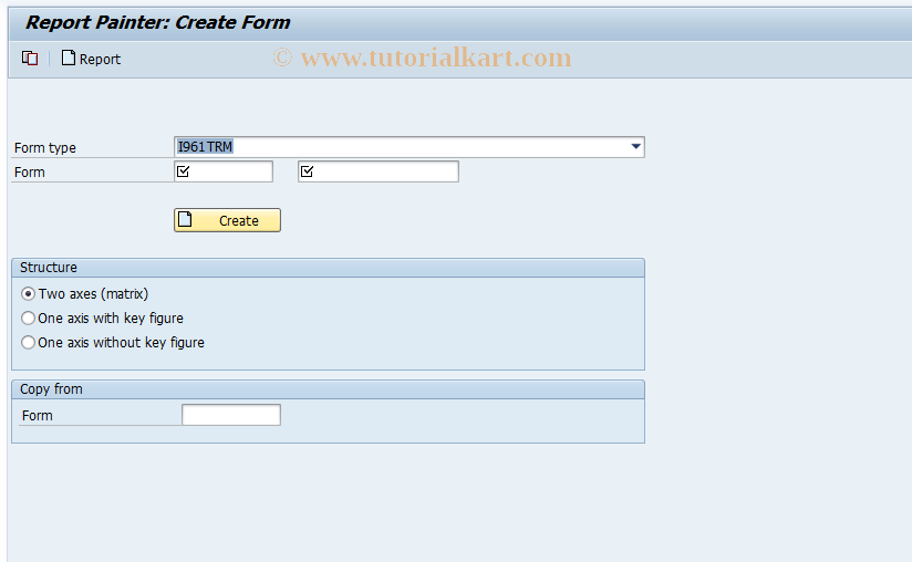 SAP TCode JBW4 - Create Form