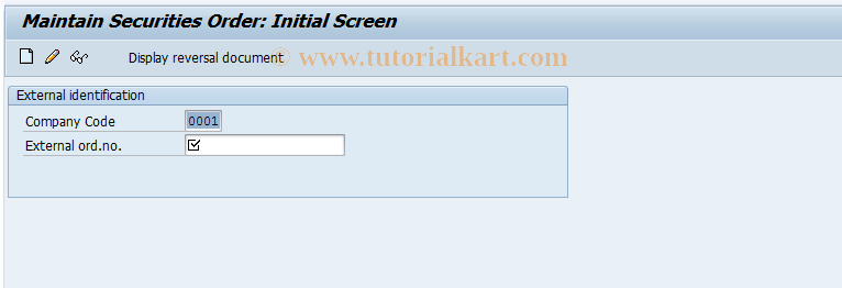 SAP TCode JBWPORD - Securities Order Maintenance Transaction