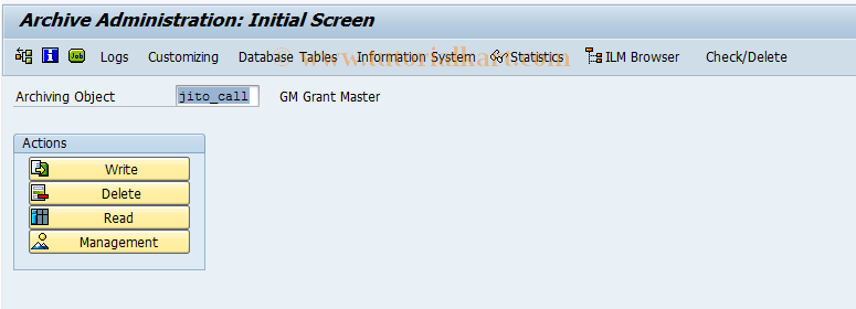 SAP TCode JITOA - Archiving JIT Outbound