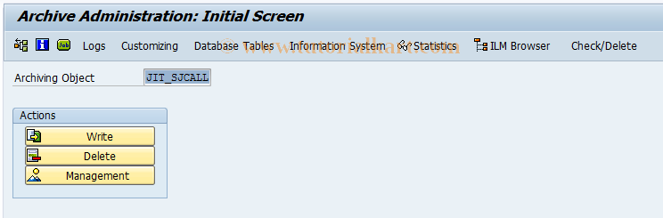 SAP TCode JITY - Archiving JIT Inbound