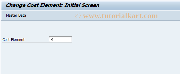 SAP TCode KA02 - Change Cost Element