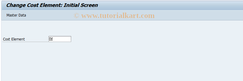 SAP TCode KA02CORE - Maintain Cost Elements