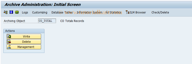 SAP TCode KA12 - CO Totals Records