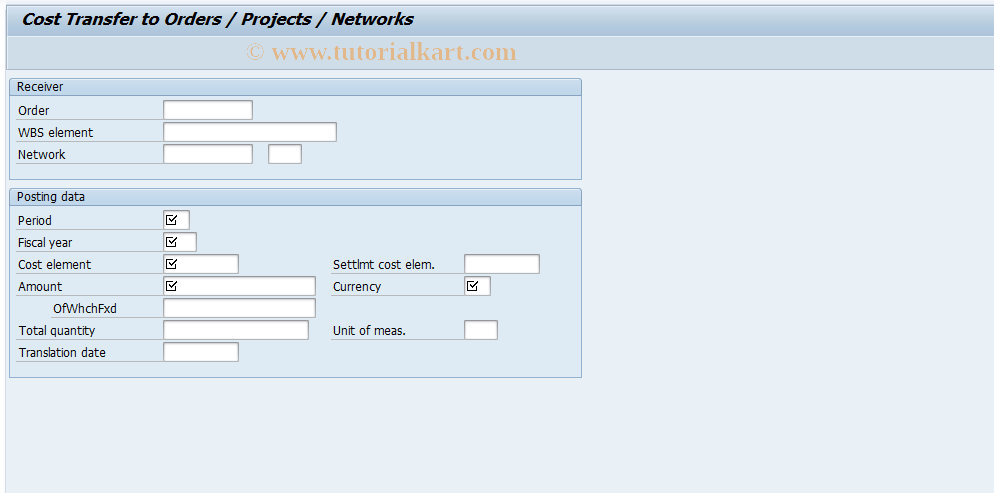 SAP TCode KAFD - External Data Transfer