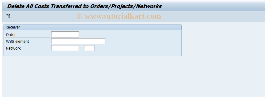 SAP TCode KAFL - Delete All Costs Transferred w. KAFD